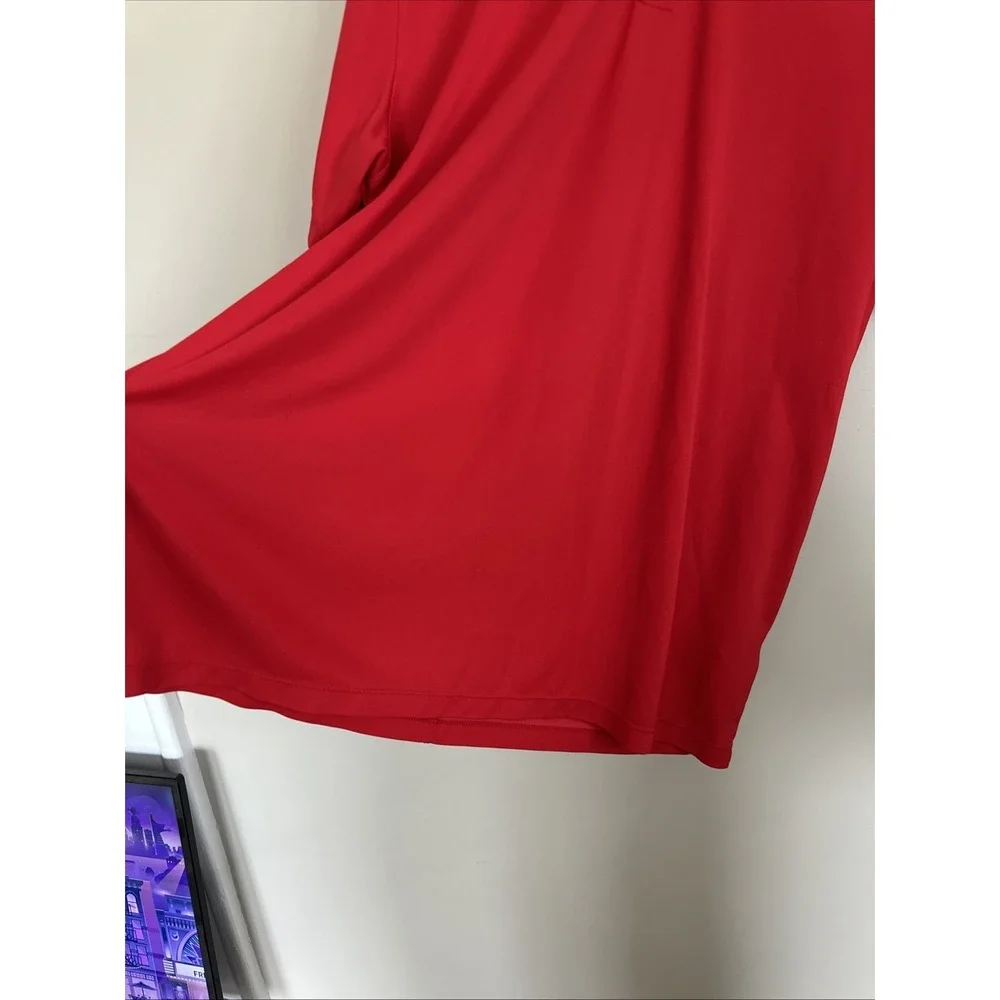 Nike Dri-FIT Standard Fit Men's Red Short Sleeve Golf Polo Shirt Size L